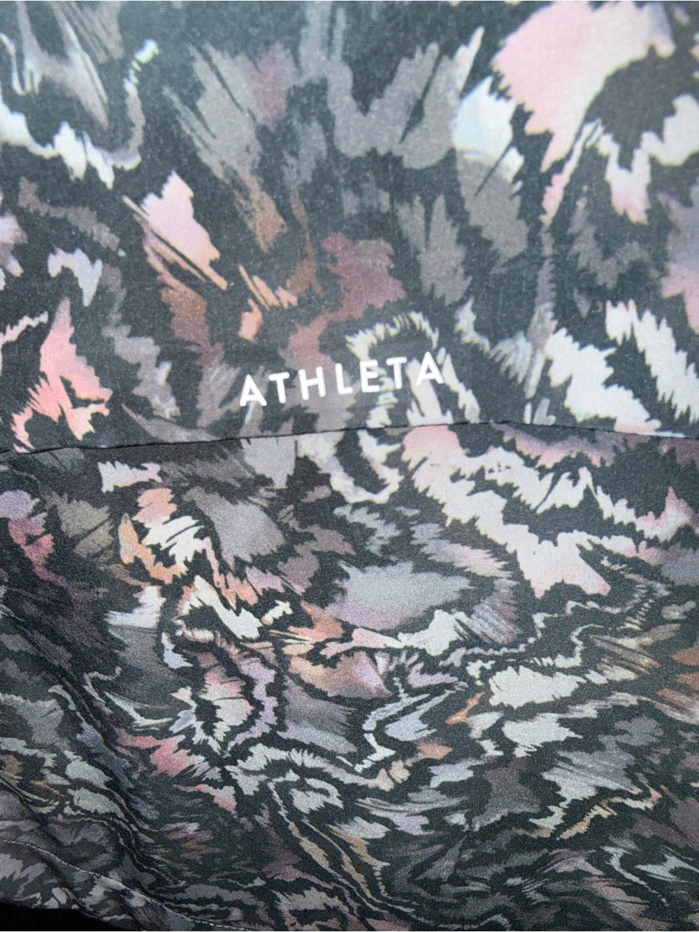 Athleta Run with it Abstract-Print Utility Jacket in Gray and Pink NWOT - Picture 4 of 7